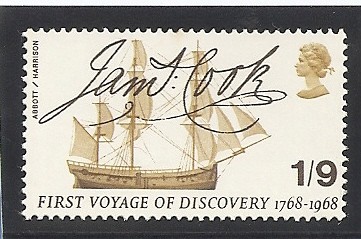 Bicentenario del primer viaje del Capitan Cook, a bordo del 