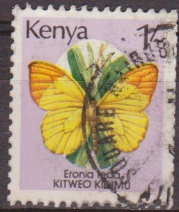 Kenia 1988 Scott 430 Sello º Fauna Mariposa Butterflies Eronia Leda timbre, francobollo KENYA 