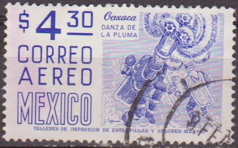 Mexico 1951 Scott C187 Sello º Oaxaca Danza de la Pluma correo Aereo 4,30$ Timbre Mexique 