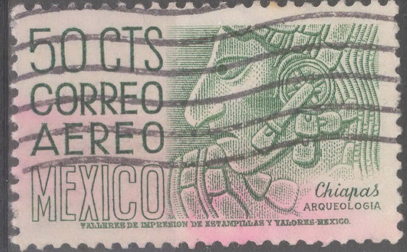 MEXICO_SCOTT C220E.02 CHIAPAS, PERFIL EN BAJORRELIEVE. $0.20
