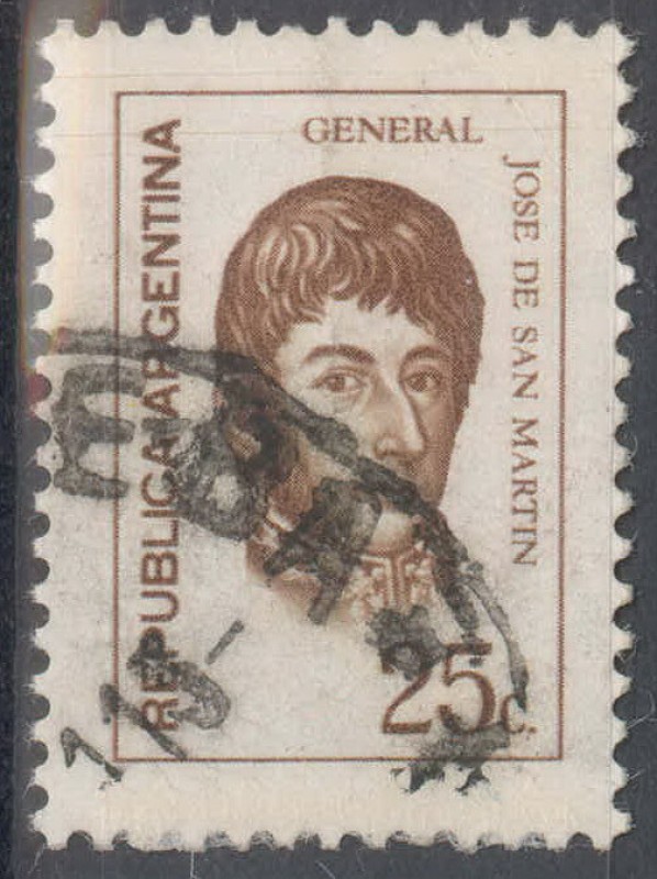 ARGENTINA_SCOTT 933.01 GENERAL JOSE DE SAN MARTIN (25C). $0,20