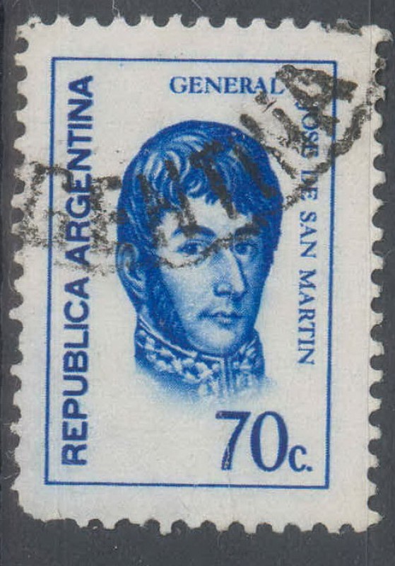 ARGENTINA_SCOTT 936 GENERAL JOSE DE SAN MARTIN (70C). $0,20