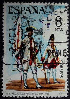 Abanderado Regimiento de Zamora / 1739