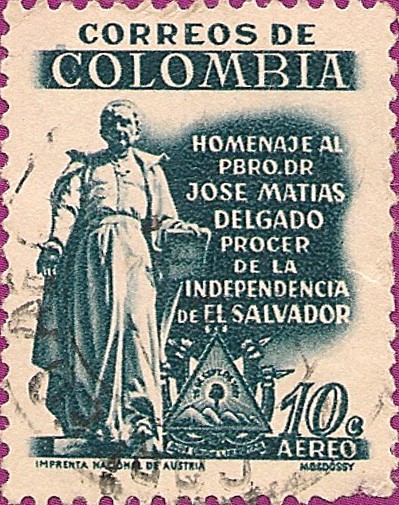 Homenaje a Matias Delgado, Prócer de la Independencia de El Salvador.