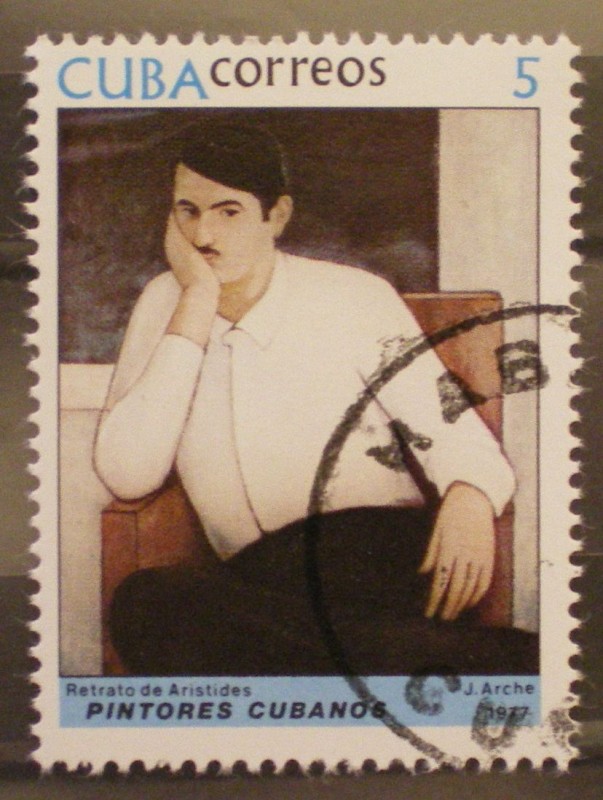 pintores cubanos, retrato de aristides, j. arche