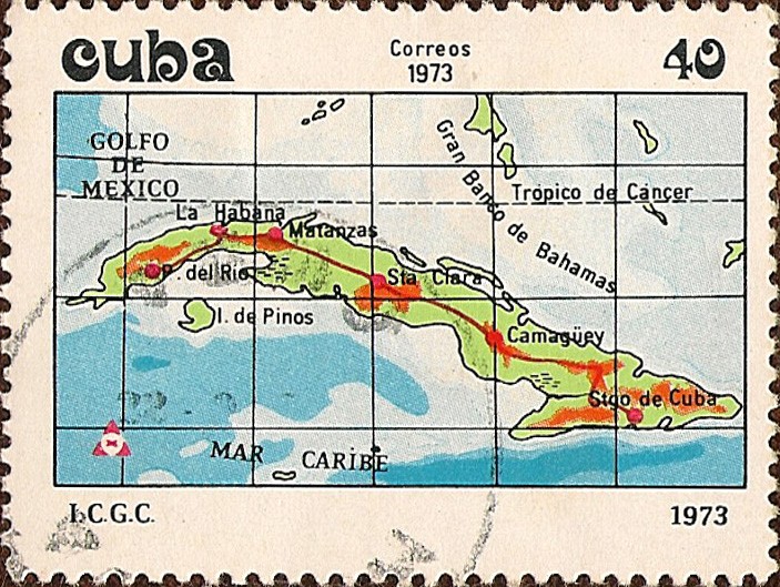 Mapas de Cuba. 1973.