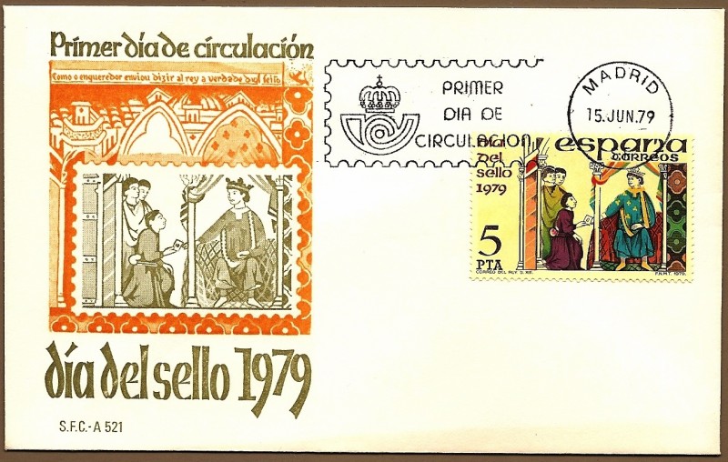 Día del sello 1979  correo del rey siglo XIII- SPD
