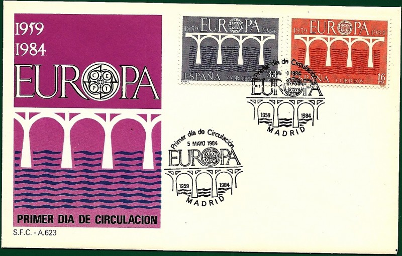 Europa - CEPT 1984   El puente - SPD