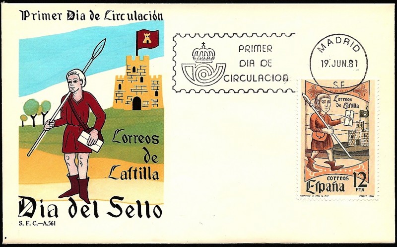 Día del sello - Correos de Castilla -  SPD