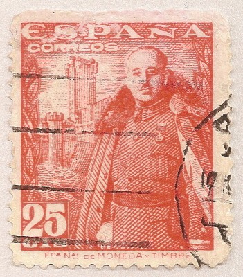 General Franco y castillo de la Mota