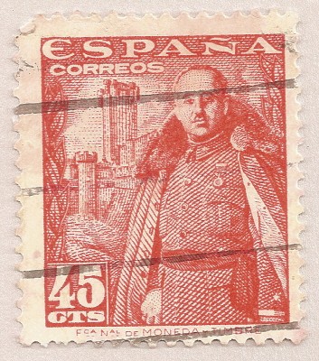 General Franco y castillo de la Mota