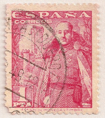 General Franco y castillo de la Mota