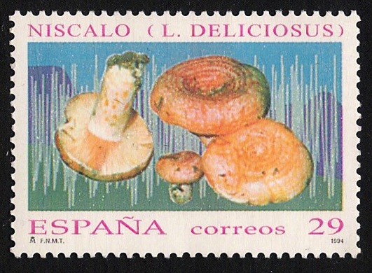 SETAS-HONGOS: 1.232.014,02-Lactarius deliciosus -Phil.241961-Dm.994.9-Ed.3282-Y&T.2875-Mch.3143-Sc.2