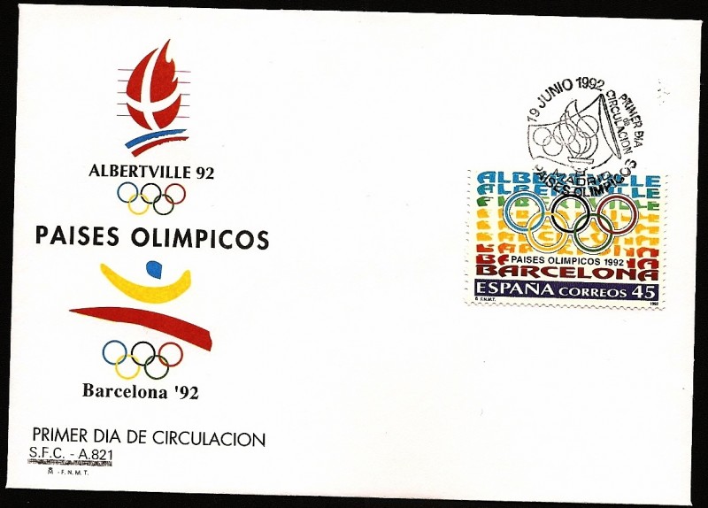 Paises Olímpicos 1992  -  Barcelona - Albertville - SPD