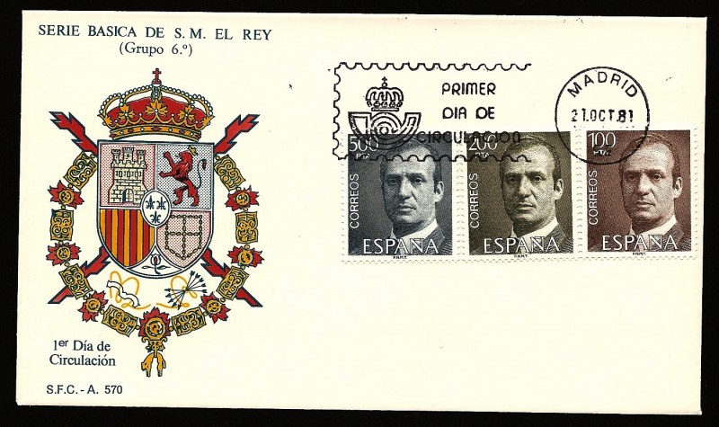 Serie Básica de S.M. el  Rey 1981 - SPD