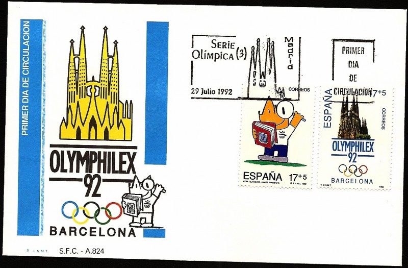 Serie Olímpica Barcelona  Olymphilex  1992 - SPD