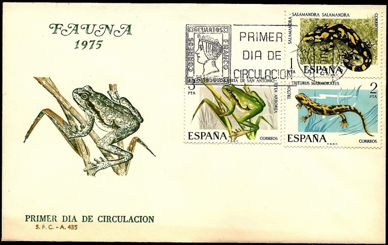 Fauna 1975 - Tritón -Salamandra - Ranita de San Antonio  - SPD