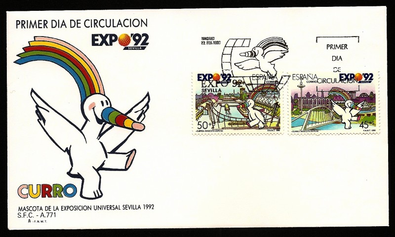 Exposición universal  Sevilla  92 - Curro mascota de la expo -SPD