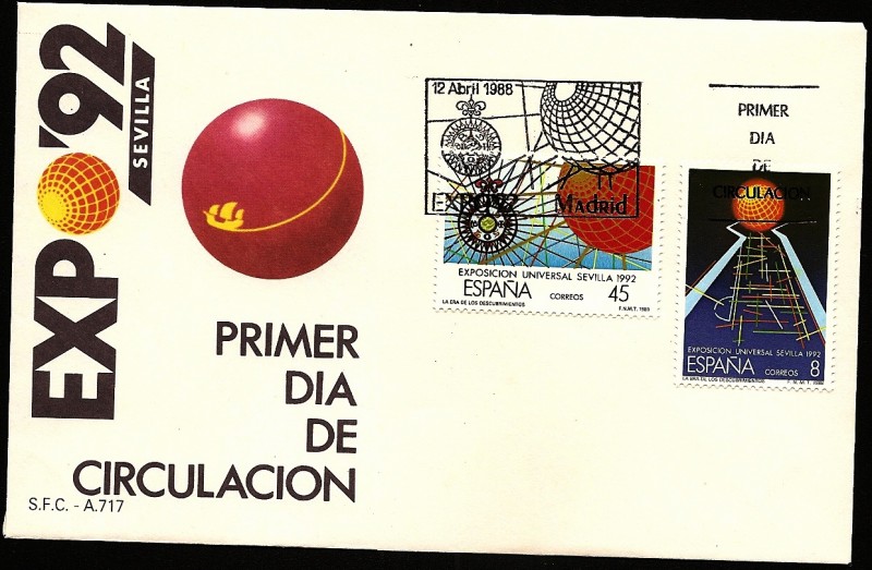 Exposición universal  Sevilla  92 - La era de los descubrimientos  - SPD