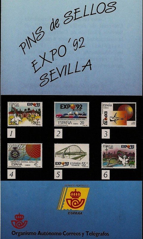 Promo Pins de  sellos de la Exposición universal  Sevilla 92
