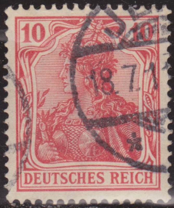 Alemania 1902 Scott 68 Sello º Alegoría Germania 5 Pfennig Deutsches Reich Allemagne Duitsland Germa