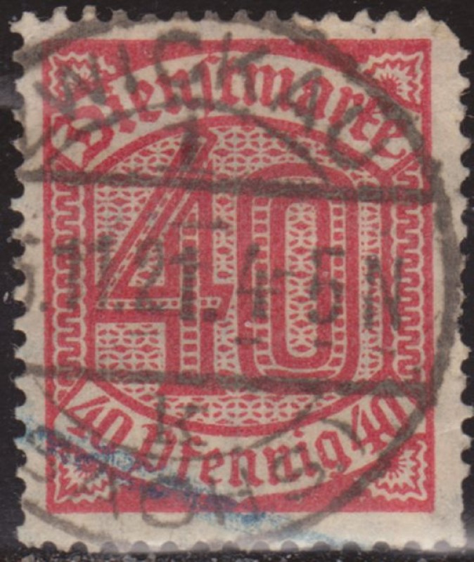 Alemania 1920 Scott O7 Sello º Cifras Numeros 40Pf Deutsches Reich Allemagne Duitsland Germania Germ