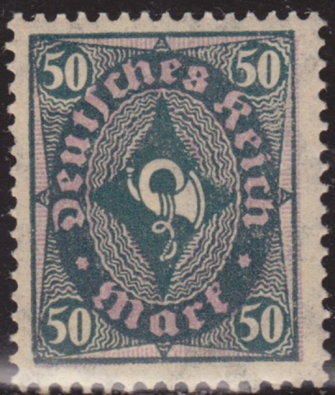 Alemania 1922 Scott 184 Sello ** Post Horn 50 Deutsches Reich Allemagne Germany Germania Deutschland