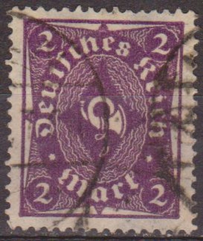 Alemania 1922 Scott 185 Sello º Post Horn 2M Deutsches Reich Allemagne Germany Germania Deutschland