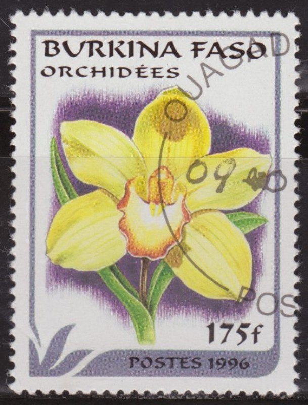 Burkina Faso 1996 Scott 1084 Sello º Flora Orquideas Orchidees 175Fr Ex Alto Volta 