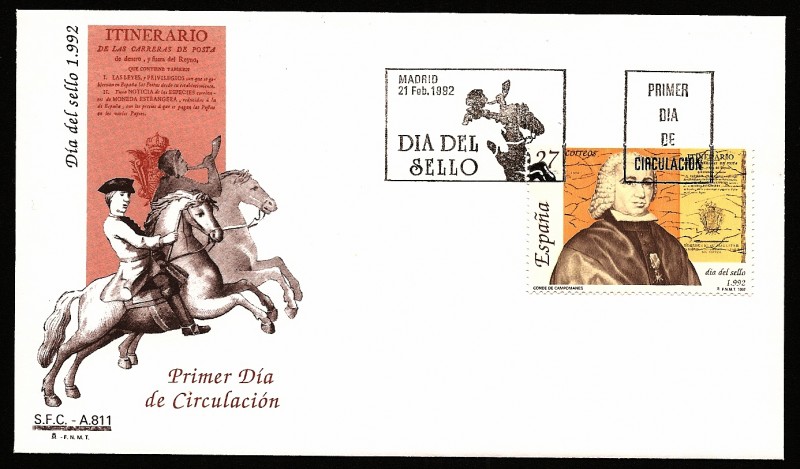 Día del sello 1992 - Conde de Campomanes - SPD