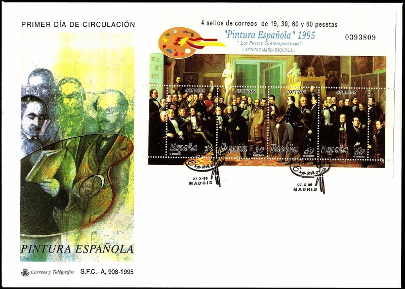 Pintura Española - Los Poetas contemporáneos - Antonio María Esquivel HB - SPD