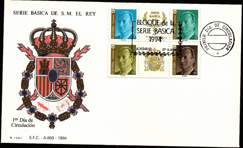 Serie Básica de S.M. el  Rey 1994  - SPD