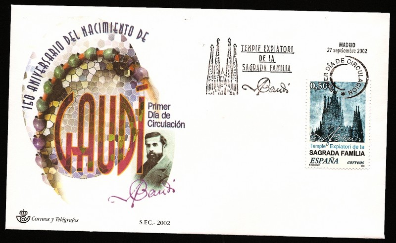 150 aniversario nacimiento de Gaudi - Templo de La Sagrada Familia - Barcelona - SPD