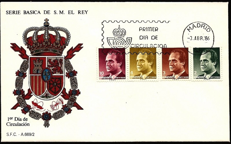 Serie Básica de S.M. el  Rey 1986 - SPD