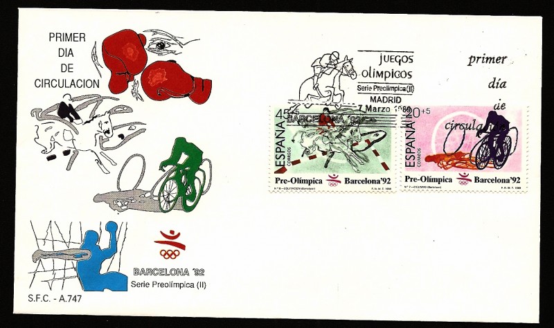 Serie Pre-Olímpica Barcelona  92 - Hípica - Ciclismo - SPD