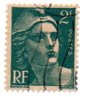 1945-1947-MARIANNE(de GANDON)Tipografiado