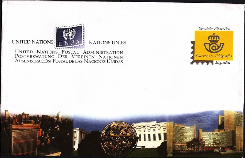 Sobre de la administración Postal de Naciones Unidas