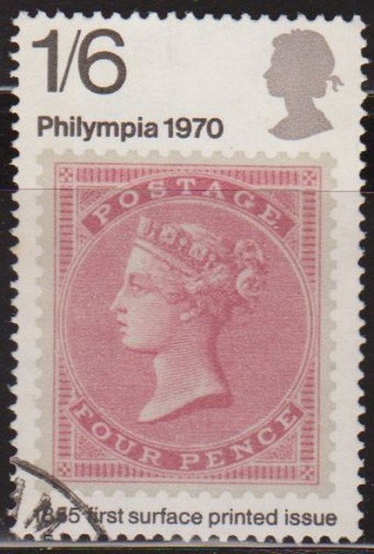 Gran Bretaña 1970 Scott 640 Sello º Philympia Stamp 4 pence de 1885 Grande Bretagne Great Britain 