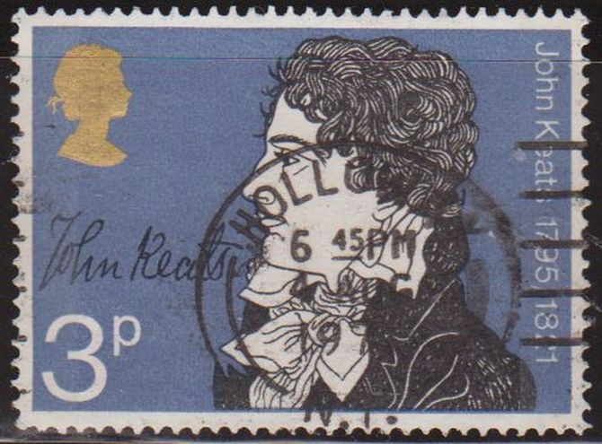 Gran Bretaña 1971 Scott 651 Sello º Escritor John Keats (1795-1821) Grande Bretagne Great Britain 