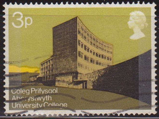 Gran Bretaña 1971 Scott 657 Sello º Edificios Modernos Ciencias Fisicas Universidad Colegio de Wales
