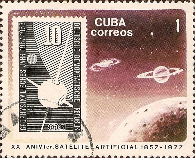 XX Aniv. del 1er Satélite Artificial. DDR, Sputnik.