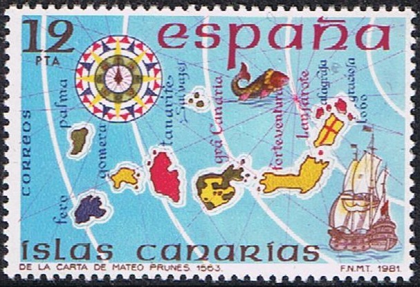 ESPAÑA INSULAR. ISLAS CANARIAS. CARTA DE MATEO PRUNES