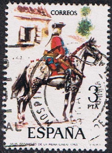 UNIFORMES MILITARES IV GRUPO. REGIMIENTO DE LA REINA, LÍNEA, 1763