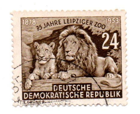 1953-75°ANIVERSARIO ZOOLOGICO de LEIPZIG.(FILI P)