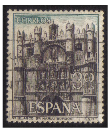 (1644) Serie Turística. Arco de Santa María Burgos 