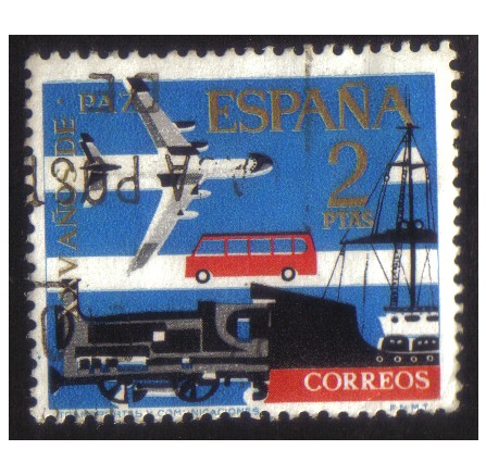 (1584) XXV años de Paz Española (Transportes y Comunicaciones)