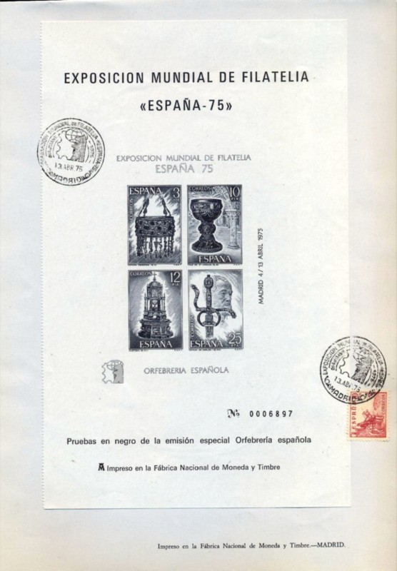 1975 4 Abril Exposición Mundial de Filatelia 