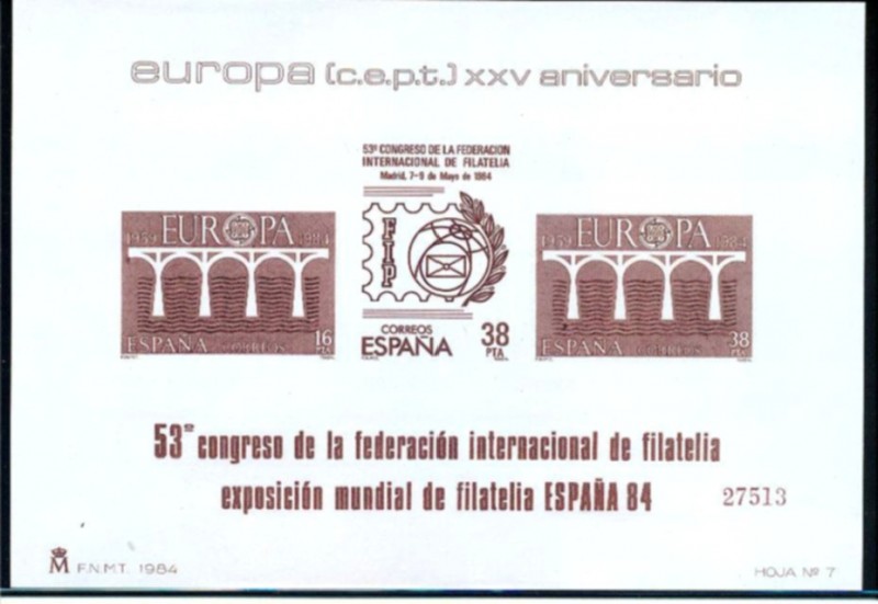  1984 5 Mayo Europ-CEPT.XXV Aniversario