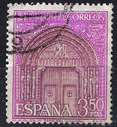 1879 Iglesia de Santa María de Sangüesa, Navarra.