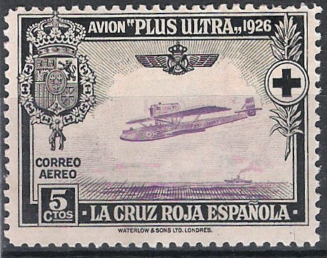 339 Pro Cruz Roja Española. Avión Plus-Ultra, y travesía Palos-Buenos Aires.